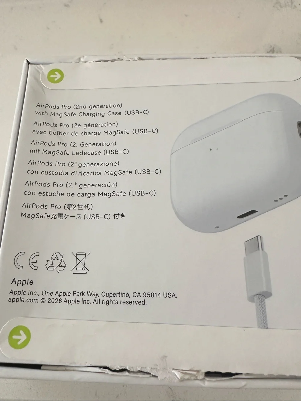 Apple AirPods Pro 2 open box